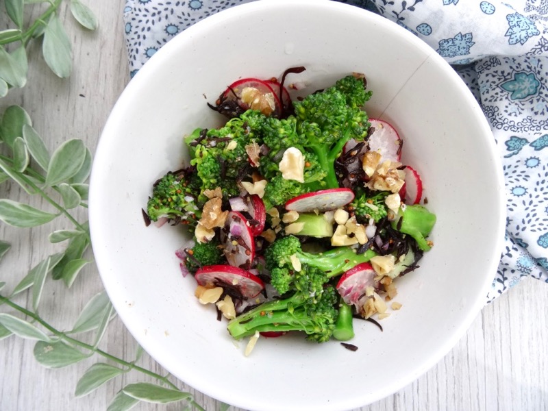 Broccoli and radish salad with Shio-koji dressing