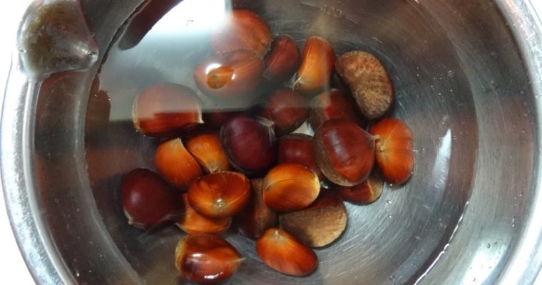 Soaking chestnuts