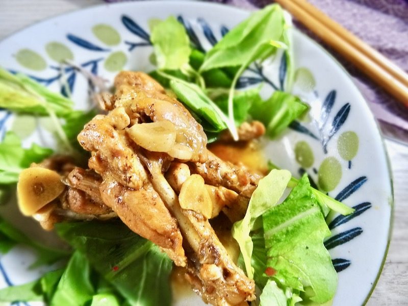 horizontal image of collagen rich balsamic soy chicken